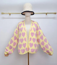 Load image into Gallery viewer, Heart knitted cardigan

