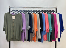 Load image into Gallery viewer, Soft knit button detail top
