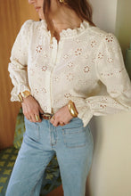 Load image into Gallery viewer, InApril 1986 broderie anglaise cotton shirt
