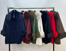 Load image into Gallery viewer, Faux fur cape
