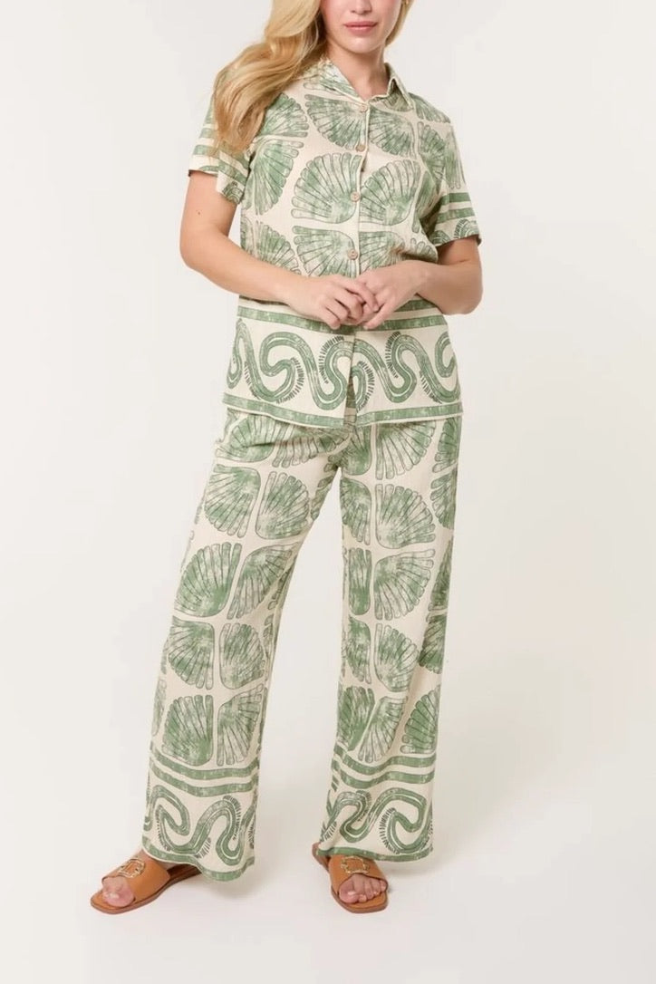 Shell print loungewear set