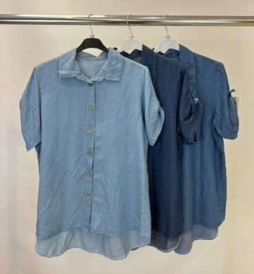 Plain denim shirt