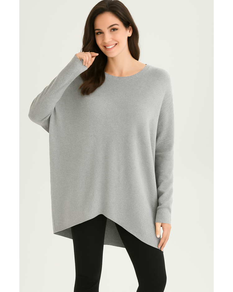 Soft knit ribbed shimmer jumper
