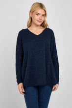 Load image into Gallery viewer, Sugarbabe v-neck glitter jumper
