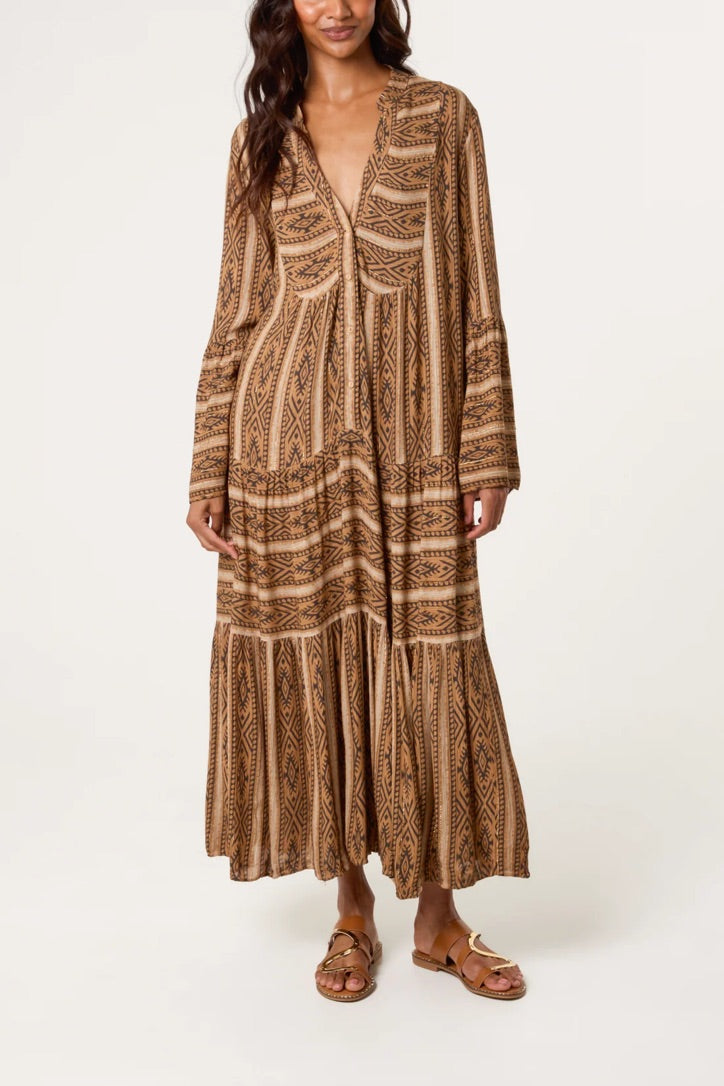 Aztec maxi dress