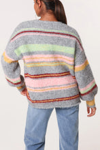 Load image into Gallery viewer, Multistripe grey cardigan
