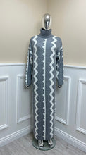 Load image into Gallery viewer, Roll neck zig zag knitted dress
