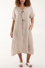 Load image into Gallery viewer, Linen toggle dress

