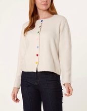 Load image into Gallery viewer, Heart button cardigan
