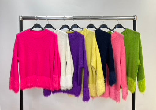 Mohair fringe jumper