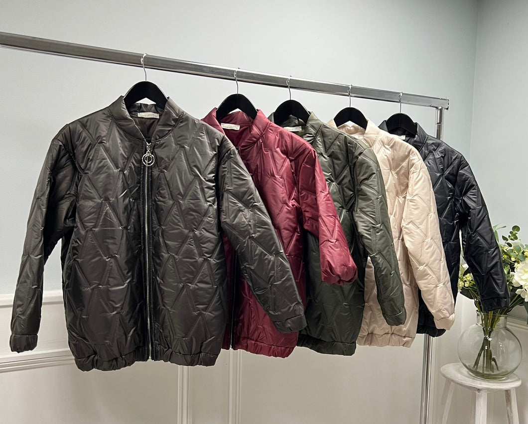 Quilted zip jacket
