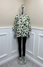 Load image into Gallery viewer, Printed tie up ballon sleeve blouse
