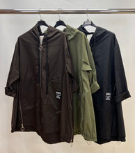 Load image into Gallery viewer, Zip detail rain mac jacket
