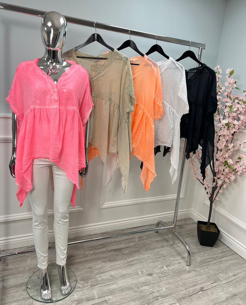 Plain oversized cotton top