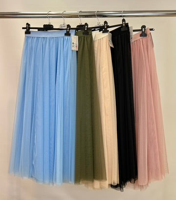 Plain mesh net skirt