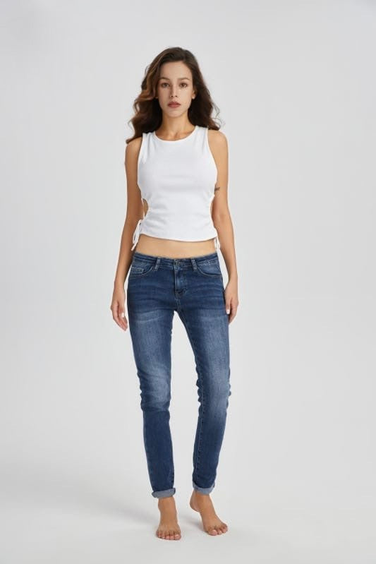Melly one button denim jeans
