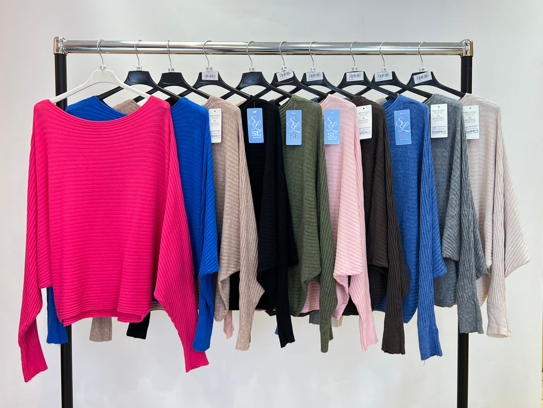 Soft knit ribbed jumper