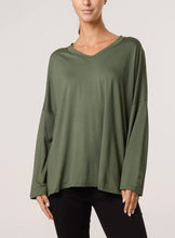 Load image into Gallery viewer, Plain v-neck jersey top
