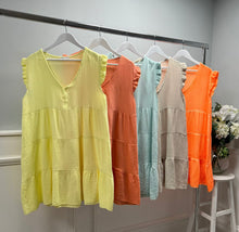 Load image into Gallery viewer, Cheesecloth sleeveless mini dress
