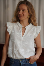 Load image into Gallery viewer, InApril 1986 white embroidered cotton top
