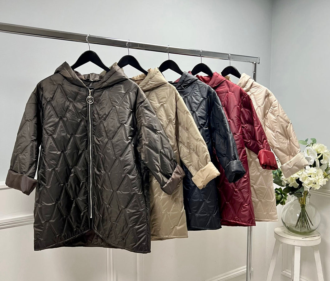 Padded hooded coat
