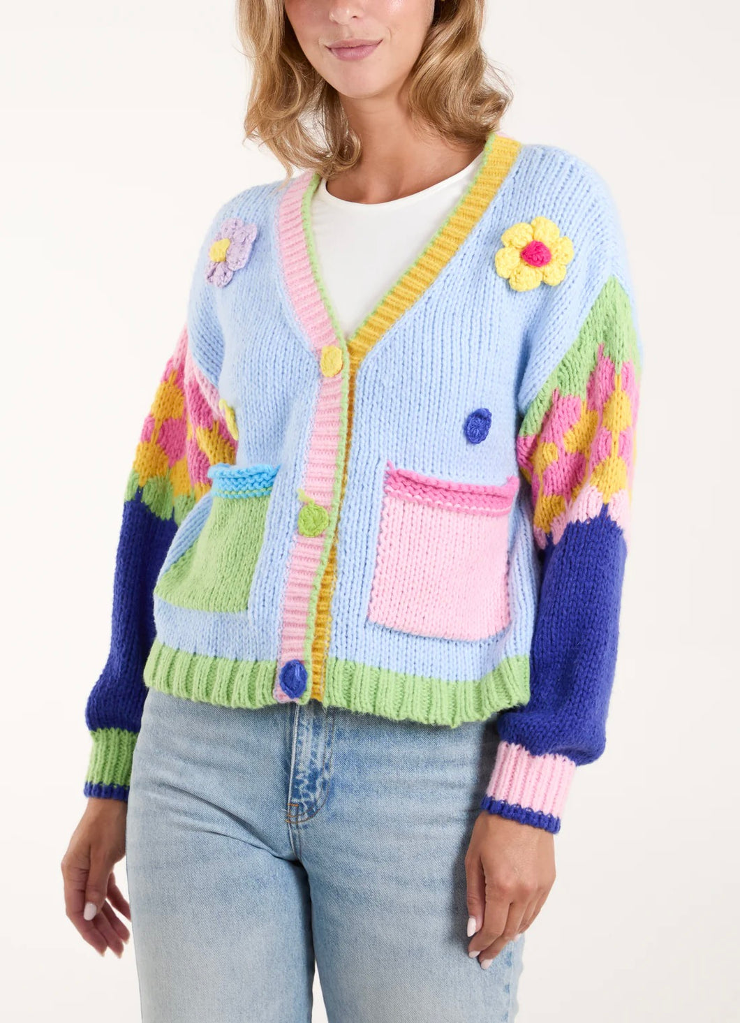 Multicolour flower cardigan