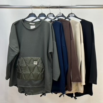 Quilted detail sweatshirt