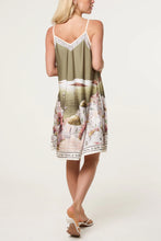 Load image into Gallery viewer, Satin landscape mini dress
