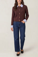 Load image into Gallery viewer, Cable knit collar cardigan
