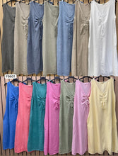 Load image into Gallery viewer, Stonewashed linen rouched dress
