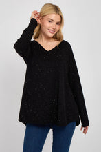 Load image into Gallery viewer, Sugarbabe v-neck glitter jumper
