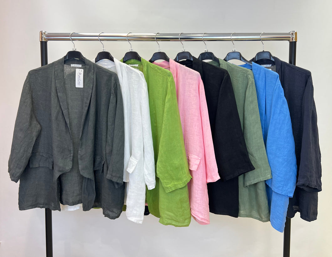 Plain linen blazer