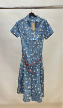 Load image into Gallery viewer, Denim polka dot dress
