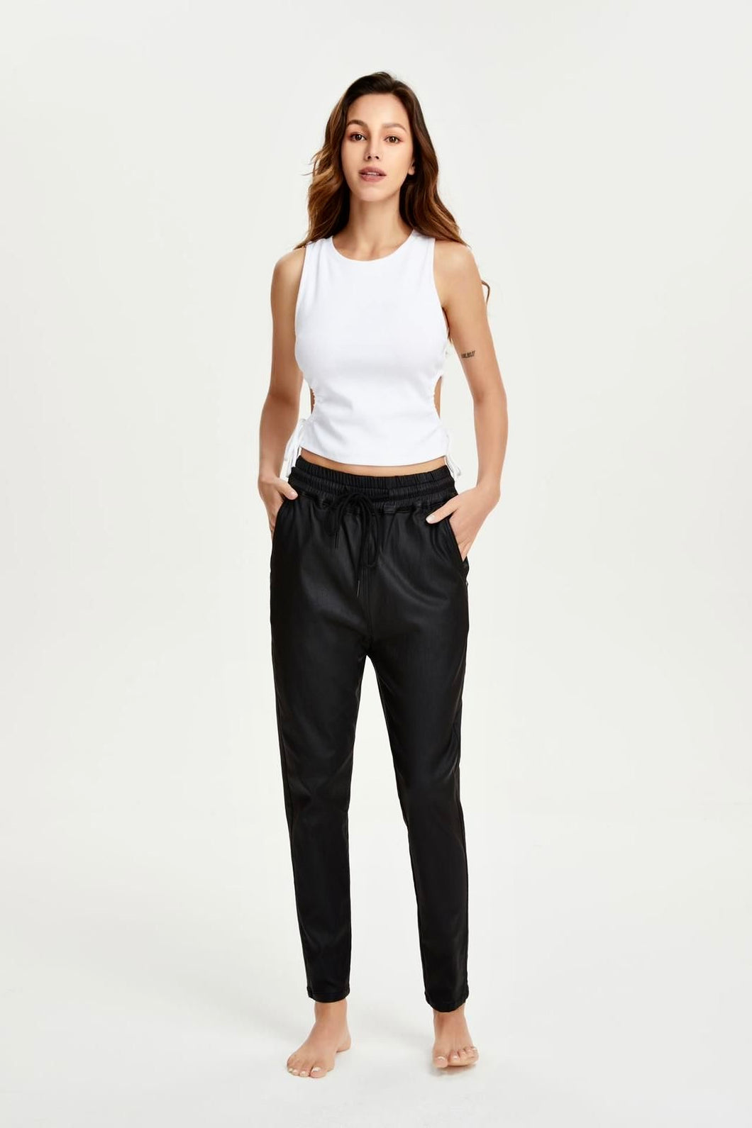 Melly faux leather jogger