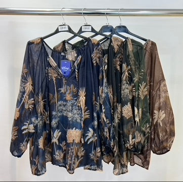 Jungle print cotton top
