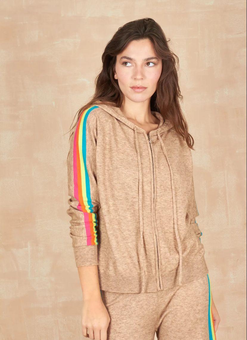 Luminous stripe hoody