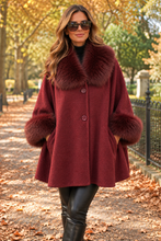 Load image into Gallery viewer, Faux fur cape
