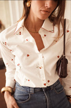 Load image into Gallery viewer, InApril 1986 cherry embroidered shirt
