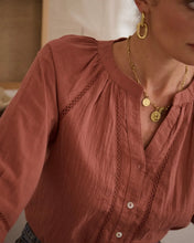 Load image into Gallery viewer, InApril 1986 crochet detail shirt
