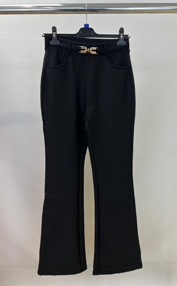 Yu&Me flared buckle leggings