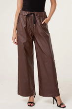 Load image into Gallery viewer, Leather look straight leg trousers
