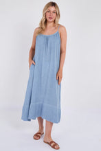 Load image into Gallery viewer, Stonewashed linen cotton strap dress
