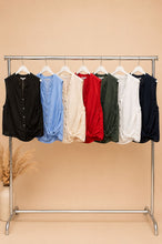 Load image into Gallery viewer, Linen button sleeveless top
