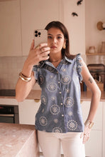 Load image into Gallery viewer, InApril 1986 denim embroidered shirt
