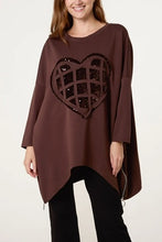 Load image into Gallery viewer, Heart sequin sweatshirt
