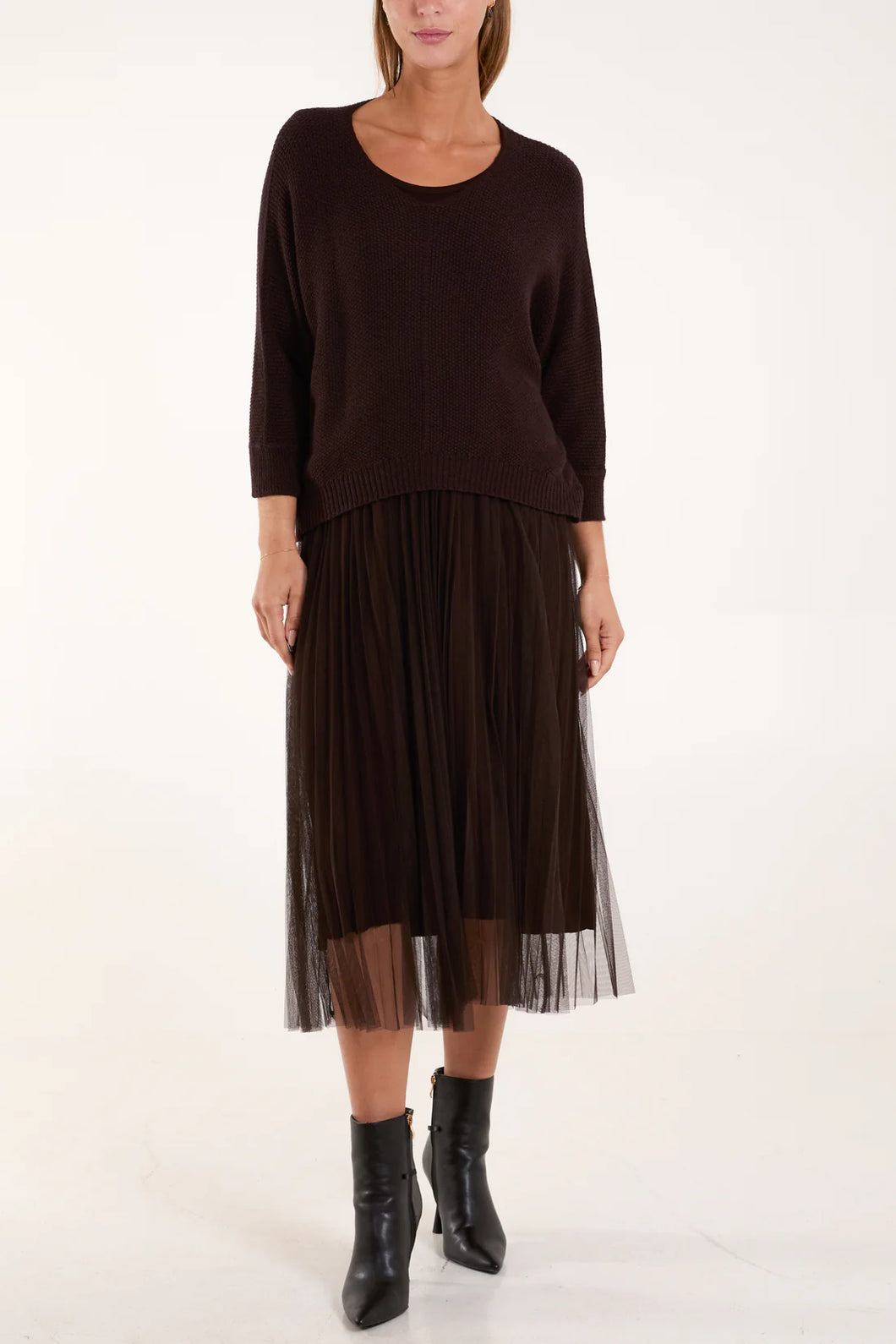 Plain two piece dress