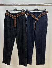 Load image into Gallery viewer, Sugarbabe pinstripe belt magic trouser

