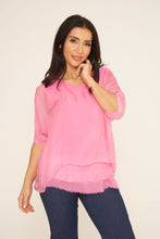 Load image into Gallery viewer, Silk frayed top
