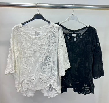 Cotton embroidered top