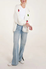 Load image into Gallery viewer, Embroidered fruit cardigan
